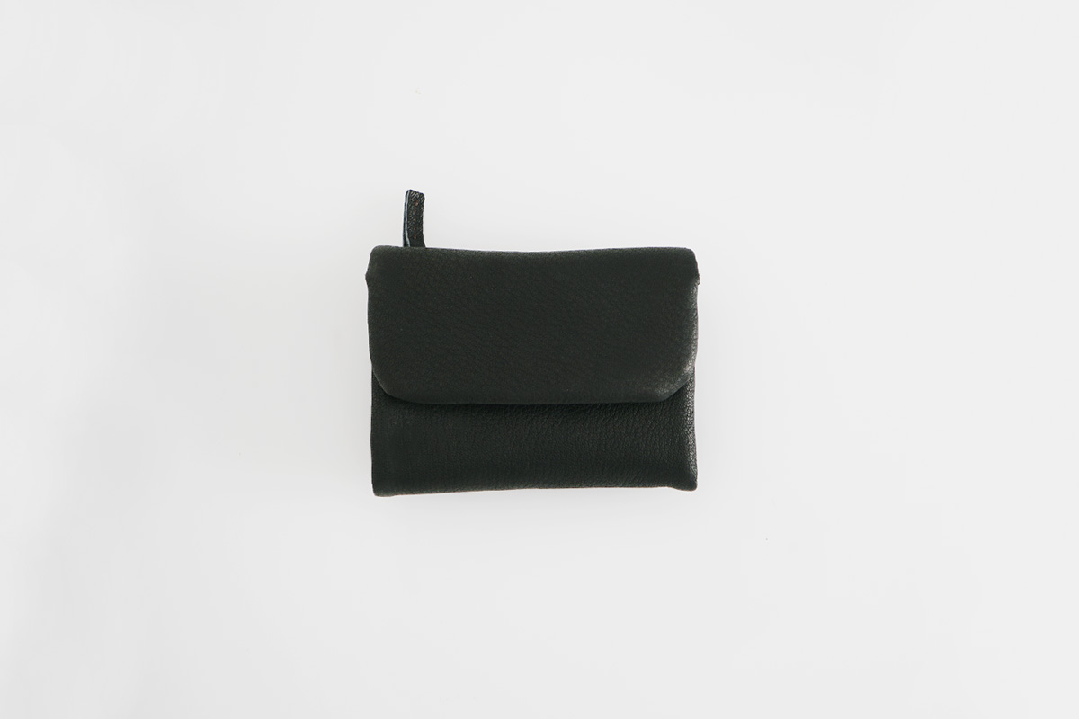 Mochiモチtrifold wallet (dark brown/ma-pro-28)鹿革 3つ折り財布