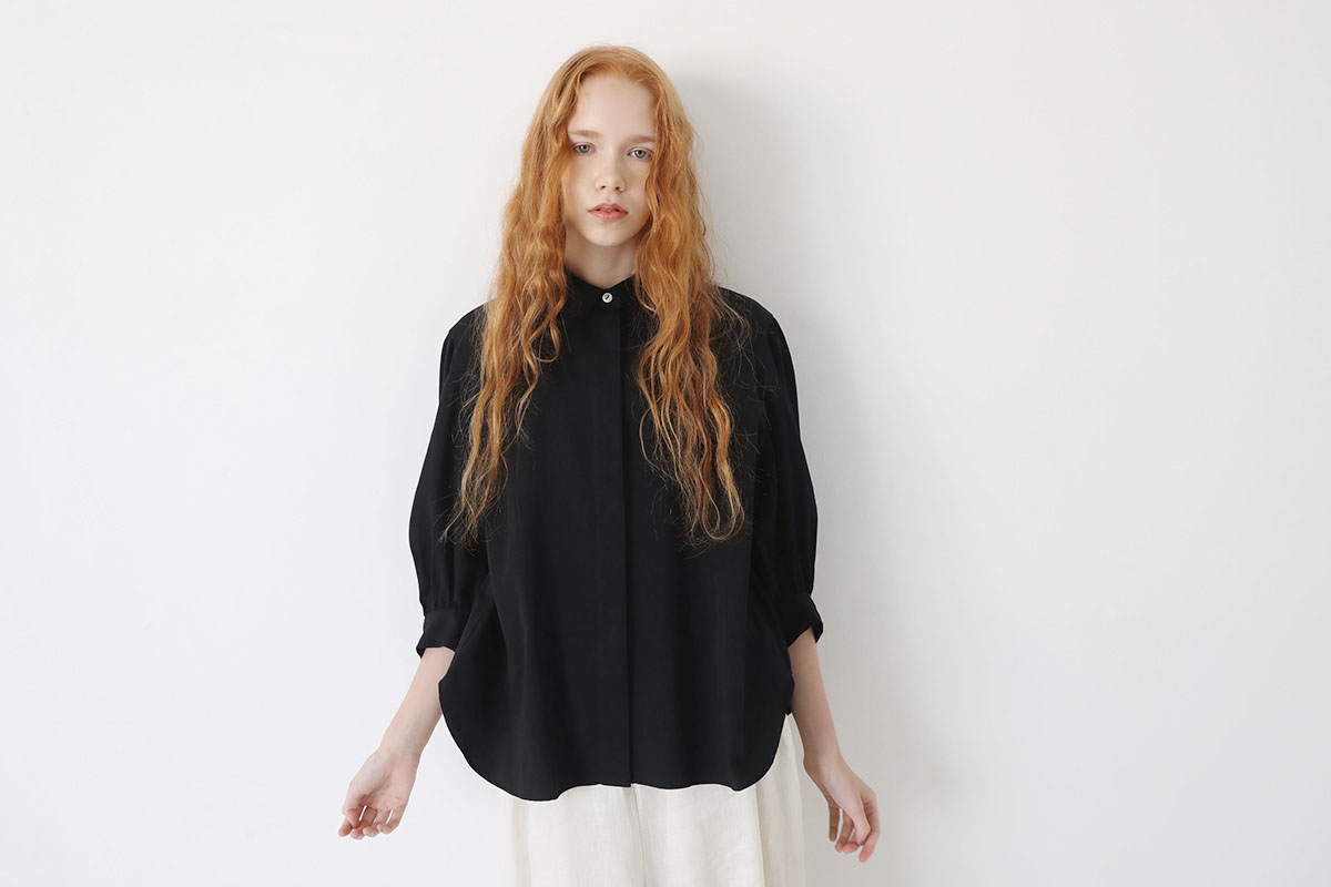 Mochi organic cotton blouse [ms23-b-01/black]