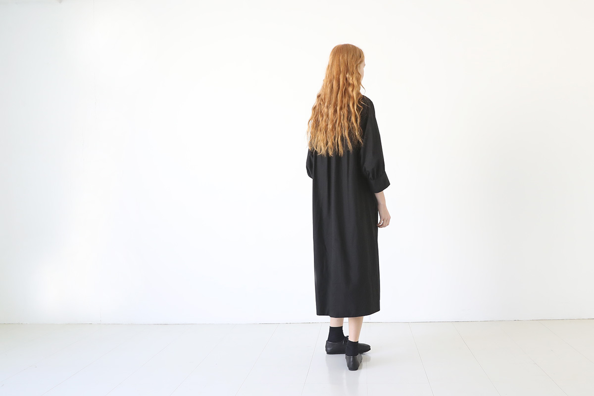 Mochi puff sleeve dress [ms23-op-04/black]