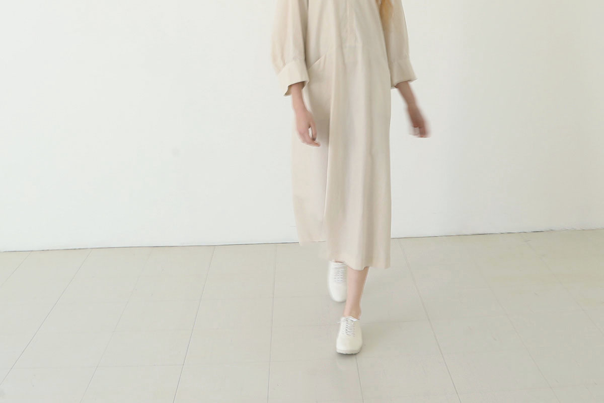 Mochi puff sleeve dress [ms23-op-04/ecru]