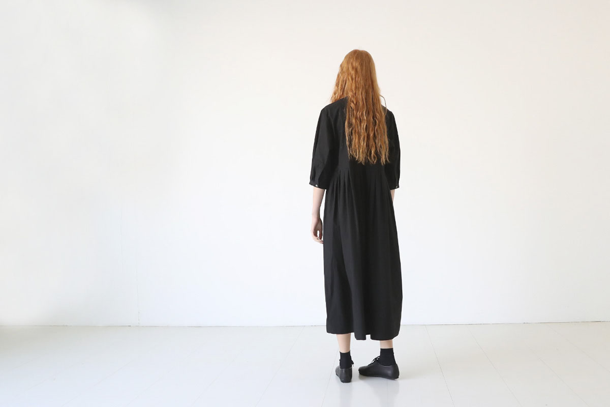 Mochi button dress [ms23-op-05/black]