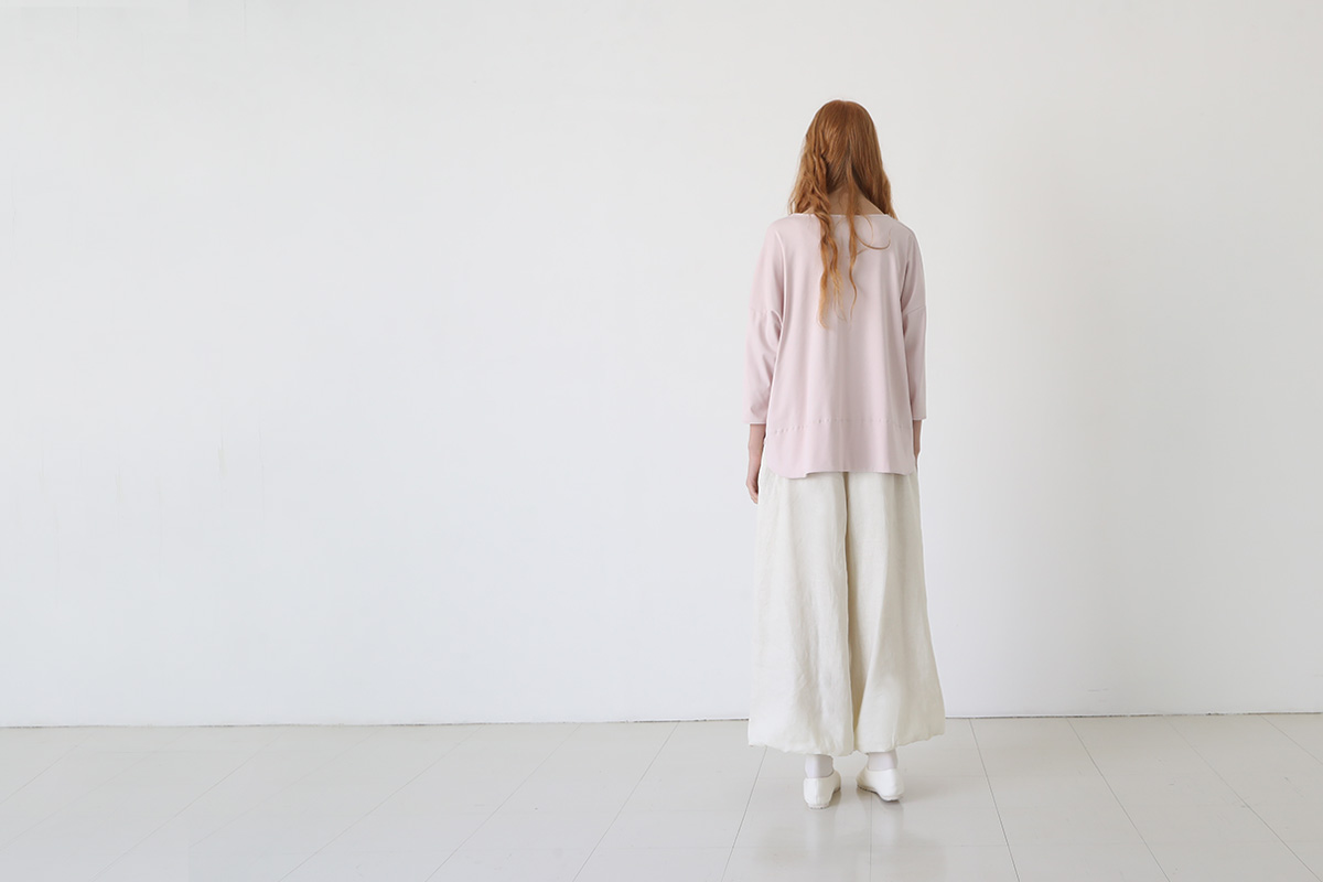 Mochi suvin long sleeved t-shirt [ma-to-01/smoky pink]