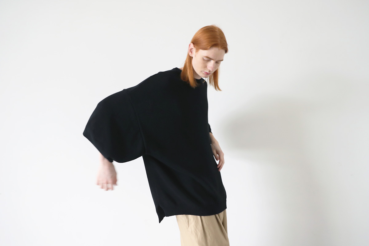 VU ヴウ knit pullover vu-s23-k06[BLACK]