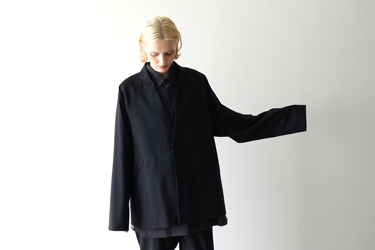 VU ヴウ no collar jacket vu-s23-j17[BLACK]