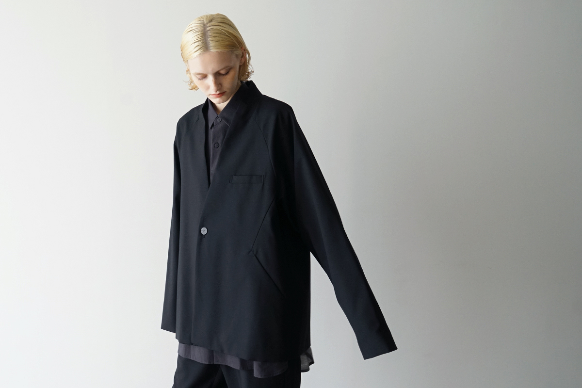 VU ヴウ no collar jacket vu-s23-j17[BLACK]