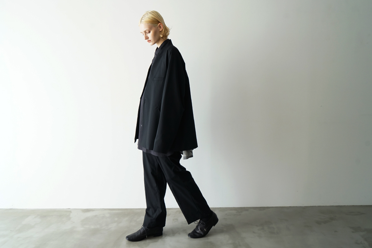 VU ヴウ no collar jacket vu-s23-j17[BLACK]