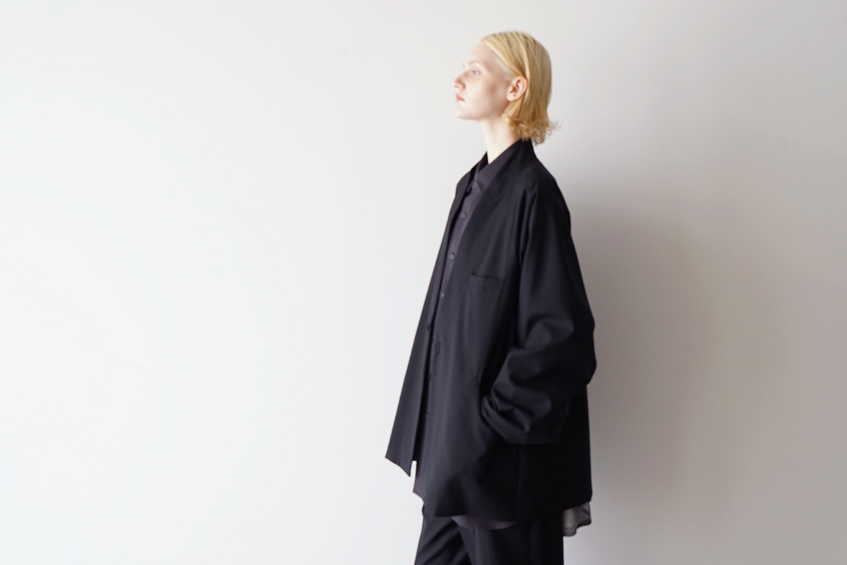 VU ヴウ no collar jacket vu-s23-j17[BLACK]