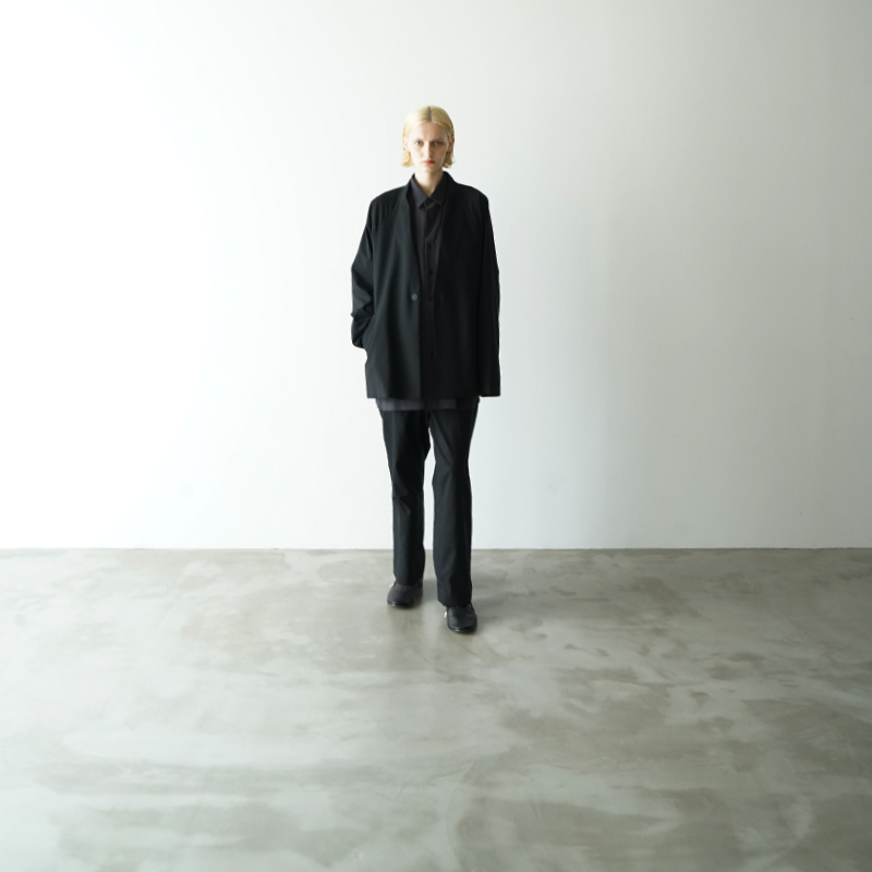 VU ヴウ no collar jacket vu-s23-j17[BLACK]