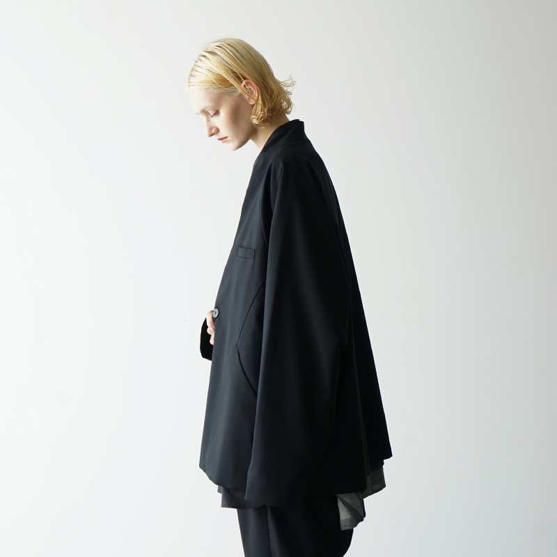 VU ヴウ no collar jacket vu-s23-j17[BLACK]