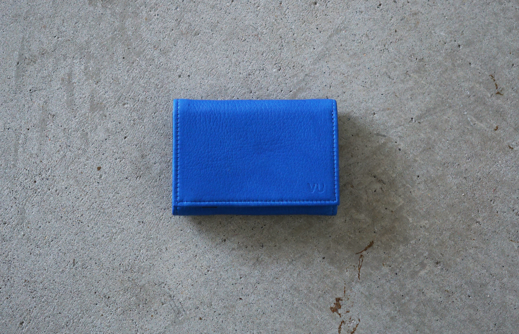 VU ヴウ vu-product-B12[BLUE]leather mini wallet
