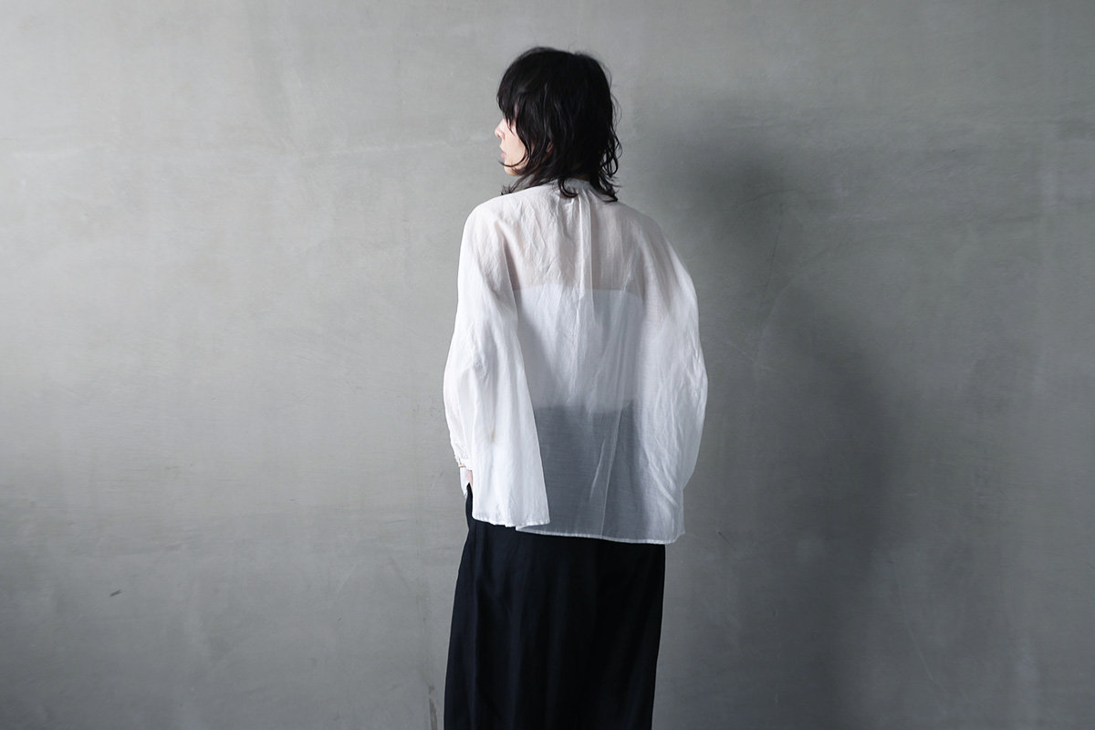 suzuki takayuki スズキタカユキ puff-sleeve blouse [S231-08/nude]