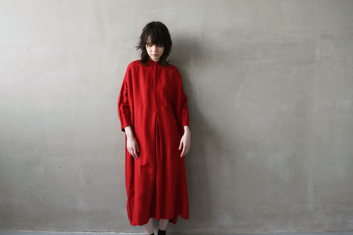 suzuki takayuki スズキタカユキ peasant dress I [S231-22/dawn red]
