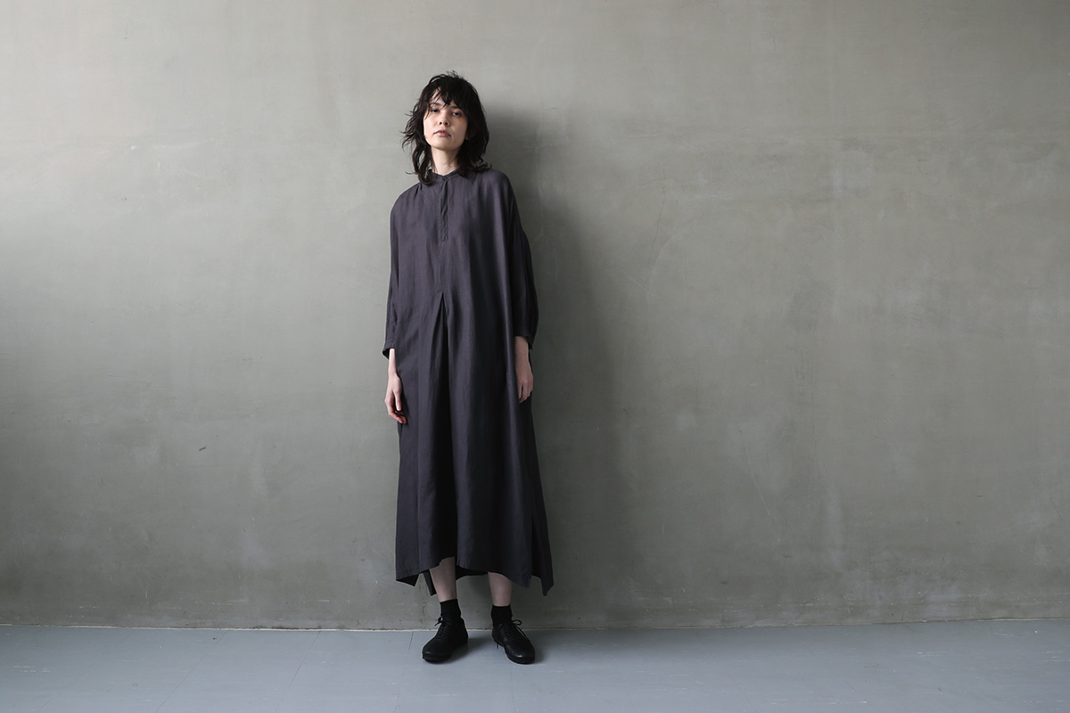 suzuki takayuki スズキタカユキ peasant dress I [S231-22/twilight grey]