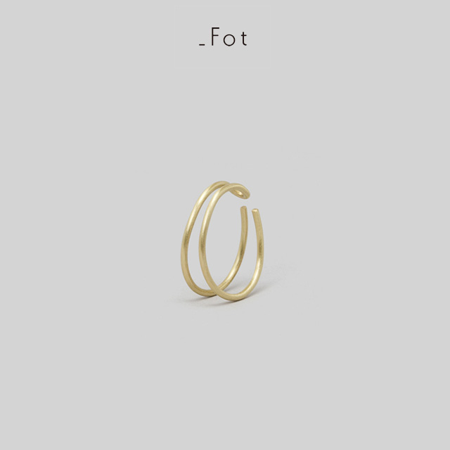 _Fot フォート round wire earring M_egg [1403a_cm/brass] _Fot 通販 _Fot 店舗 _Fot 公式 