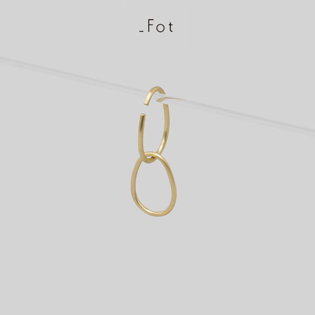 _Fot フォート round wire earring L_egg (Ear cuff) [1403a_cl/brass] _Fot 通販 _Fot 店舗 _Fot 公式 