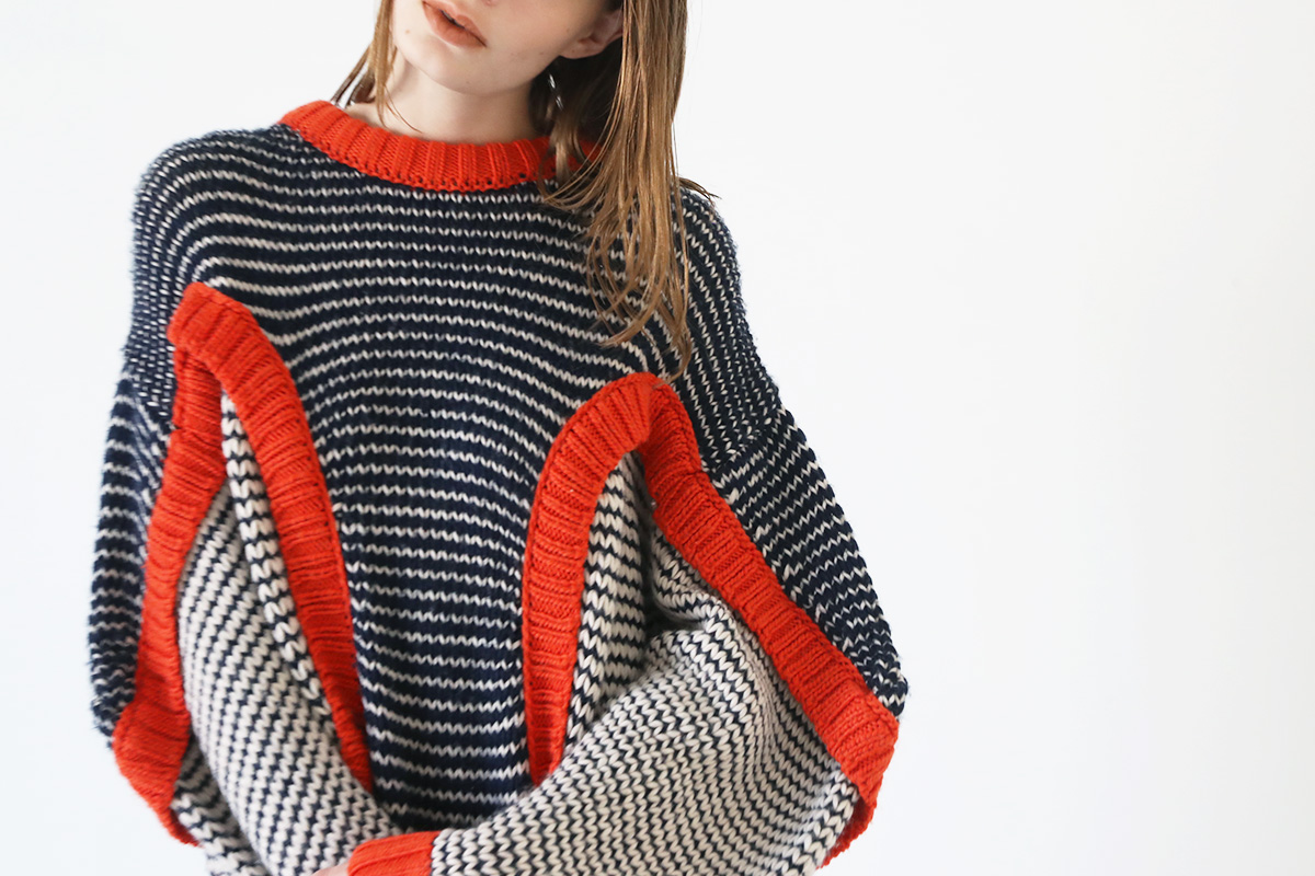 HENRIK VIBSKOV ヘンリックヴィブスコフ TOMATO KNIT DRESS [Navy Red 