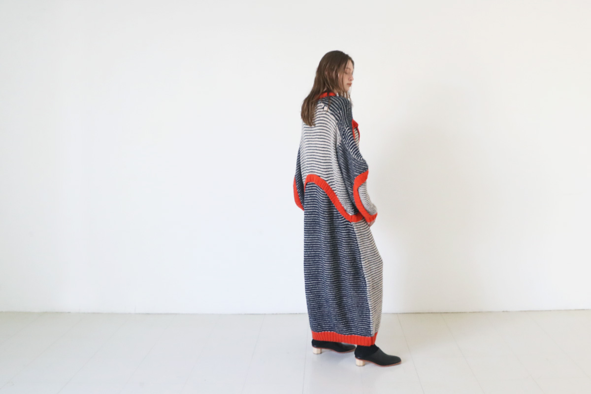 HENRIK VIBSKOV, ヘンリックヴィブスコフ, TOMATO KNIT DRESS [Navy Red Beige]