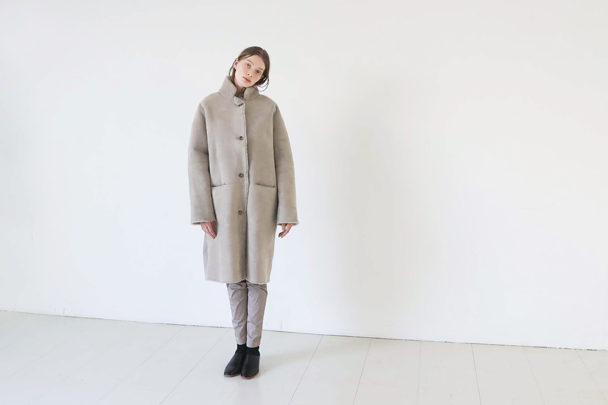 KristenseN DU NORD  ｸﾘｽﾃﾝｾﾝ ﾄﾞｩ ﾉﾙﾄ MOUTON COAT [221-12434/F-301 02 chalk] KristenseN DU NORD店舗 KristenseN DU NORD通販 KristenseN DU NORD公式 