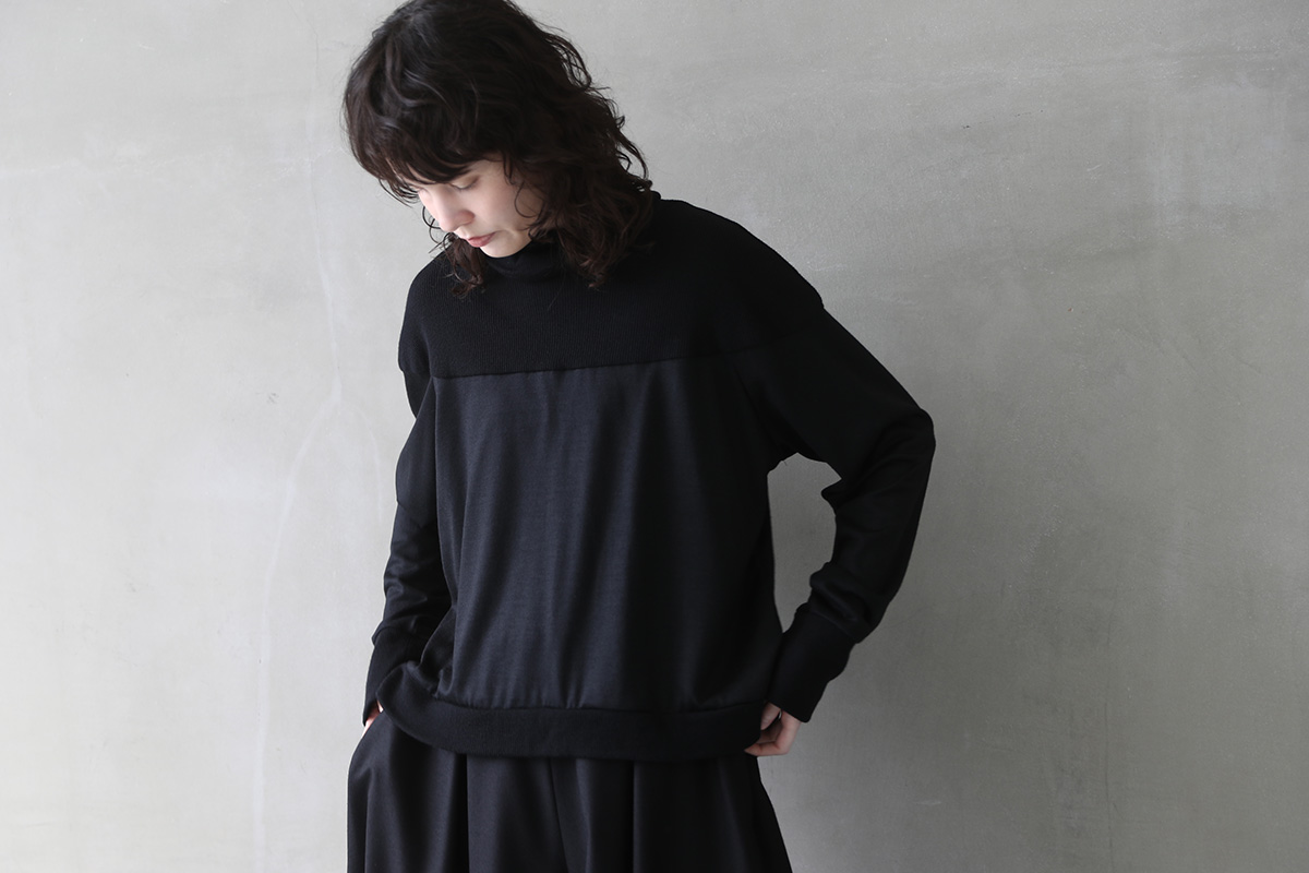 Mochi モチ turtleneck knit [black]
