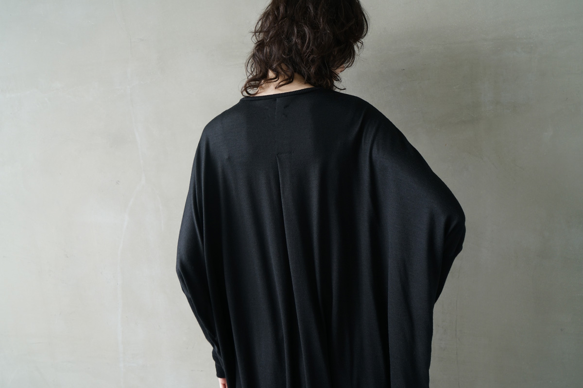 Mochi モチ dolman long knit cardigan [black]