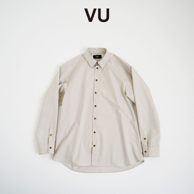 VU ヴウ base shirt-FINX COTTON vu-a23-s03[OFF BEIGE]