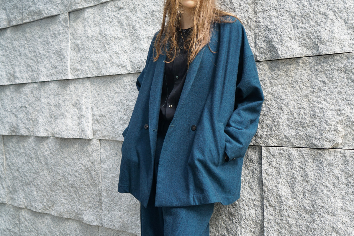 YANTOR, ヤントル, Turquoise Wool Jacket [Y235JK02/TURQUOISE BLUE]