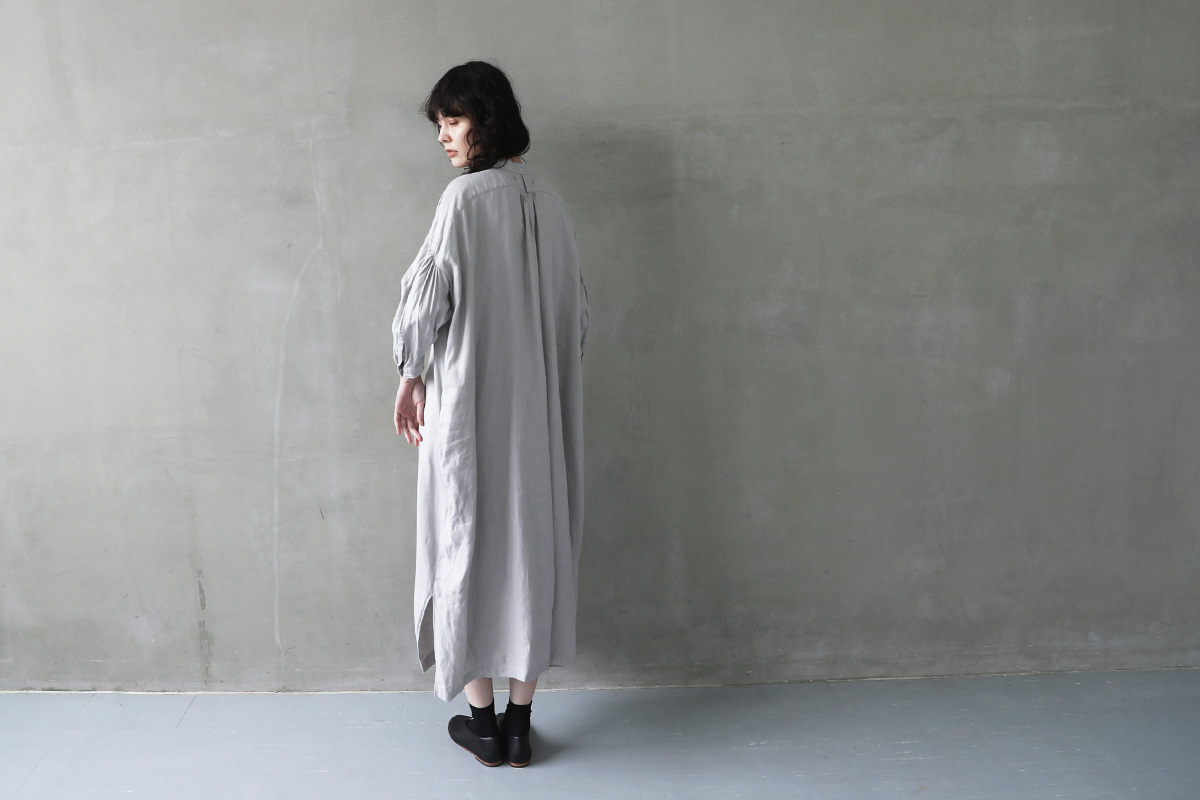 suzuki takayuki, スズキタカユキ, peasant dress Ⅰ [A240-20/ice grey]