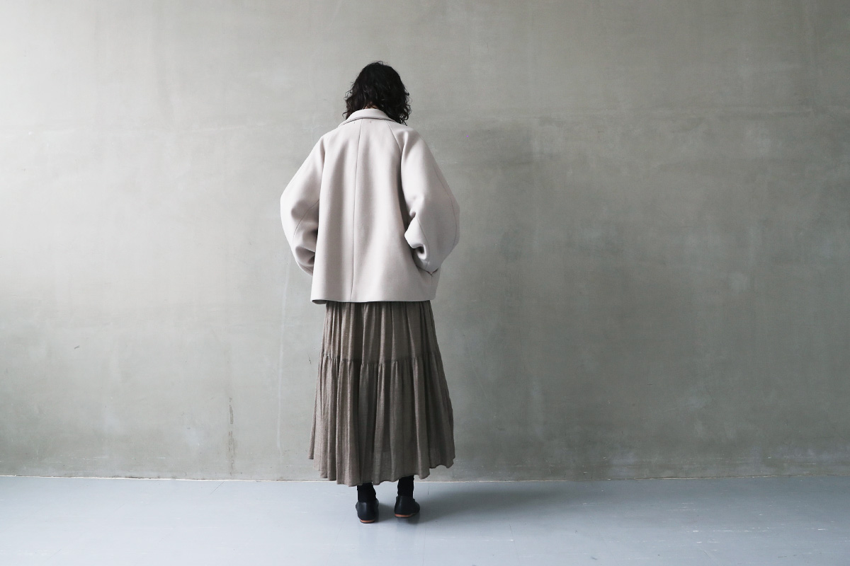 suzuki takayuki スズキタカユキ 通販 ドレス ブラウス スカート パンツ short coat [A241-22/ice grey]