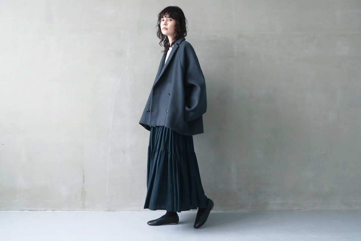 suzuki takayuki スズキタカユキ 通販 ドレス ブラウス スカート パンツ short coat [A241-22/brine blue]