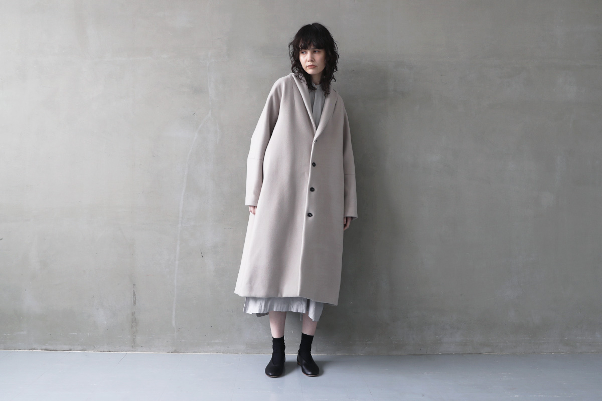 suzuki takayuki スズキタカユキ 通販 ドレス ブラウス スカート パンツ tailored-collar coat [A241-23/ice grey]