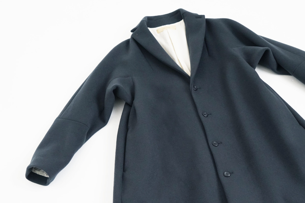 suzuki takayuki スズキタカユキ 通販 ドレス ブラウス スカート パンツ tailored-collar coat [A241-23/brine blue]