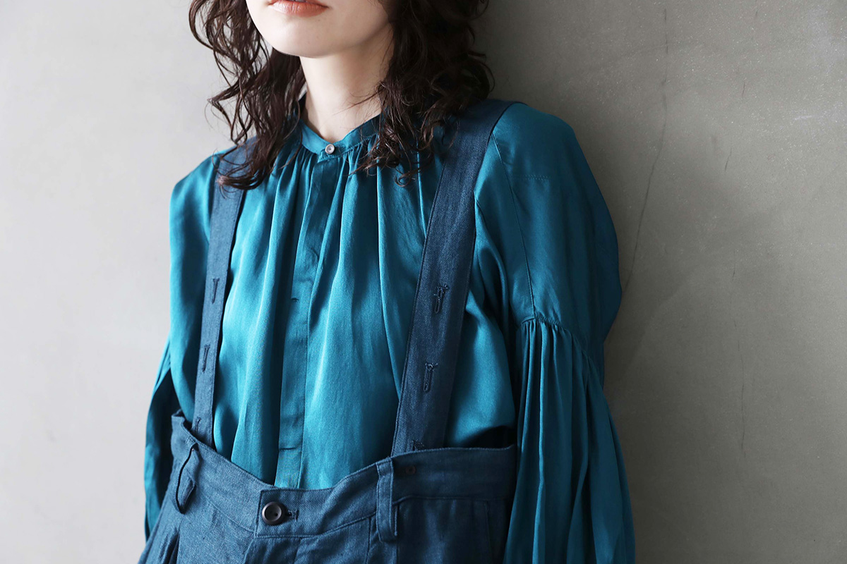 suzuki takayuki スズキタカユキ 通販 ドレス ブラウス スカート パンツ salopette [A242-23/brine blue]