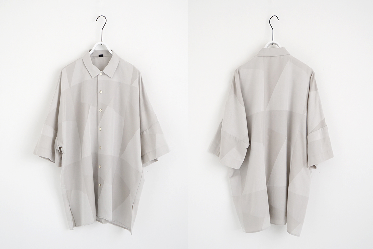 VU ヴウ geometric dolman shirt  [ash×gray］幾何学ドルマンシャツ vu-s24-s02