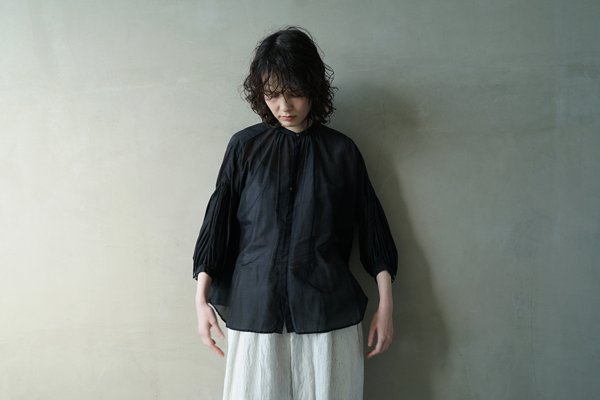 suzuki takayuki スズキタカユキ puff -sleeve blouse [S-241-15/black
