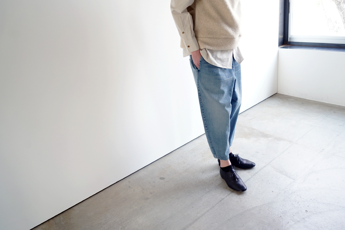 VU ヴウ vintage denim cropped pants [VINAGE BLUE] ヴィンテージデニム クロップドパンツ  vu-pnt-005