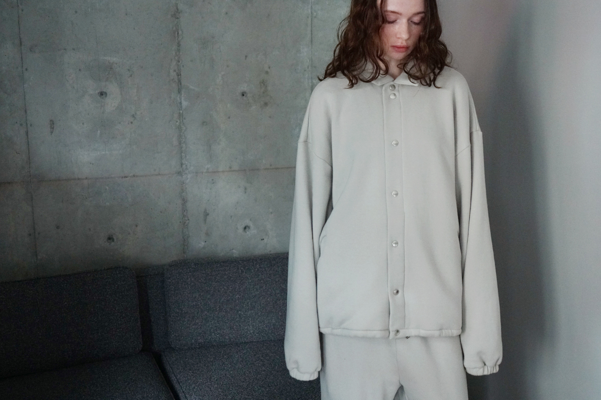 VU ヴウ sweat coach jacket [PALE GRAY] vum-jk-02