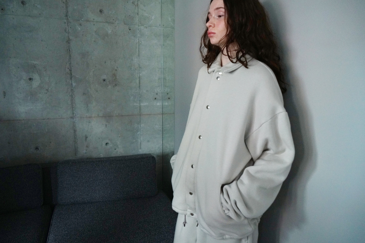 VU ヴウ sweat coach jacket [PALE GRAY] vum-jk-02
