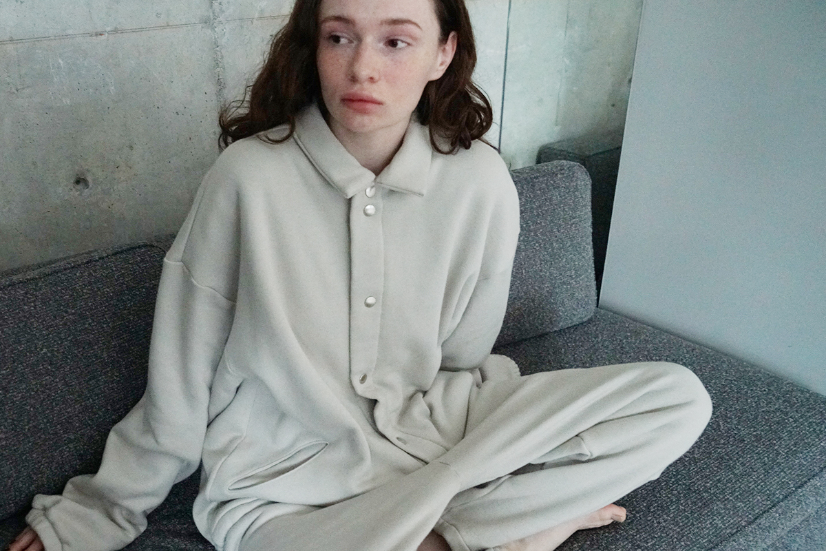 VU ヴウ sweat coach jacket [PALE GRAY] vum-jk-02