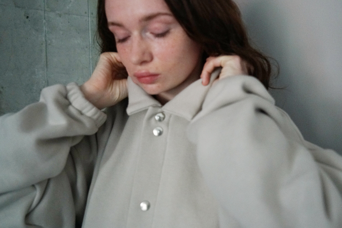 VU ヴウ sweat coach jacket [PALE GRAY] vum-jk-02