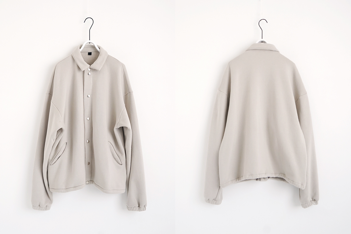 VU ヴウ sweat coach jacket [PALE GRAY] vum-jk-02