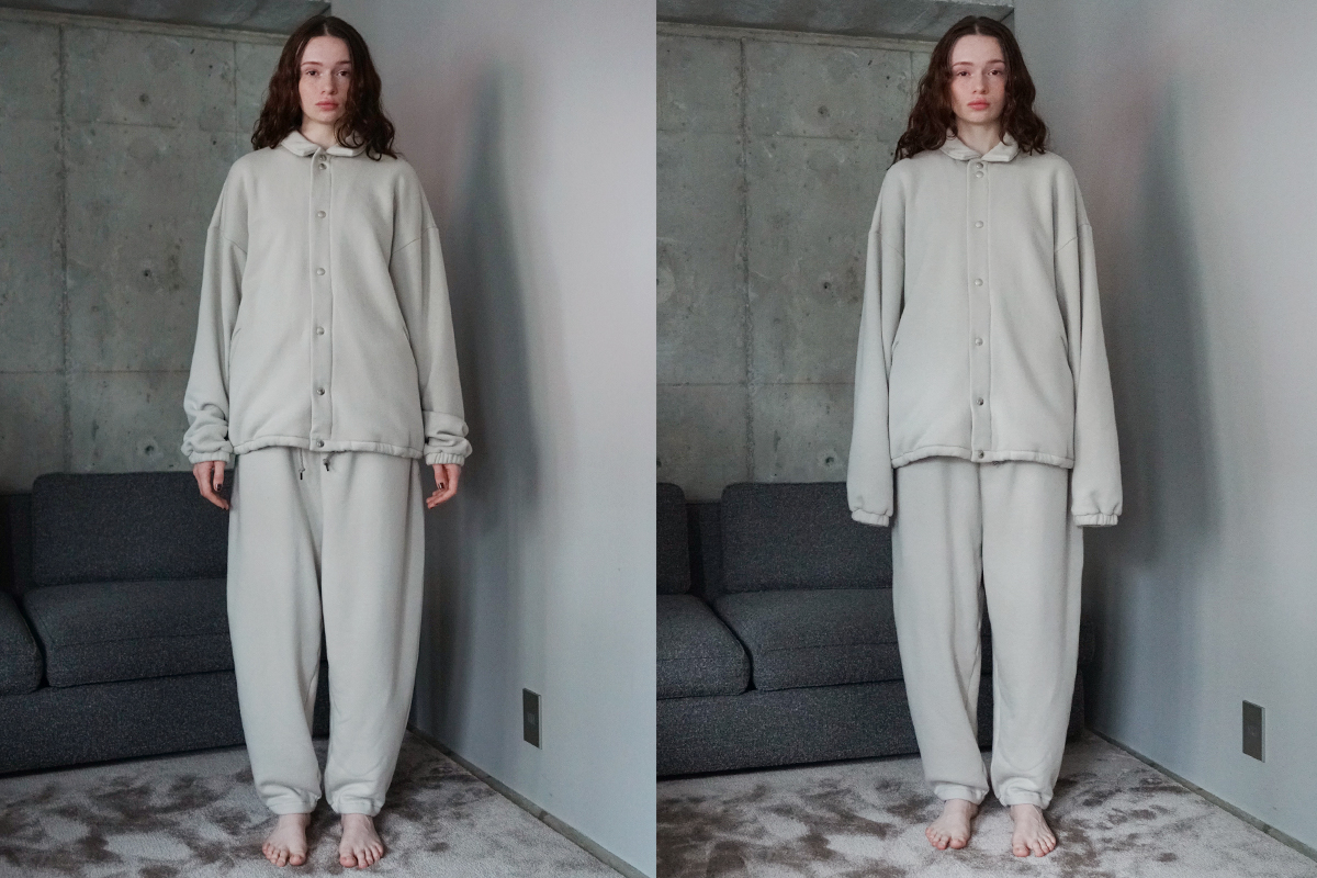 VU ヴウ sweat coach jacket [PALE GRAY] vum-jk-02