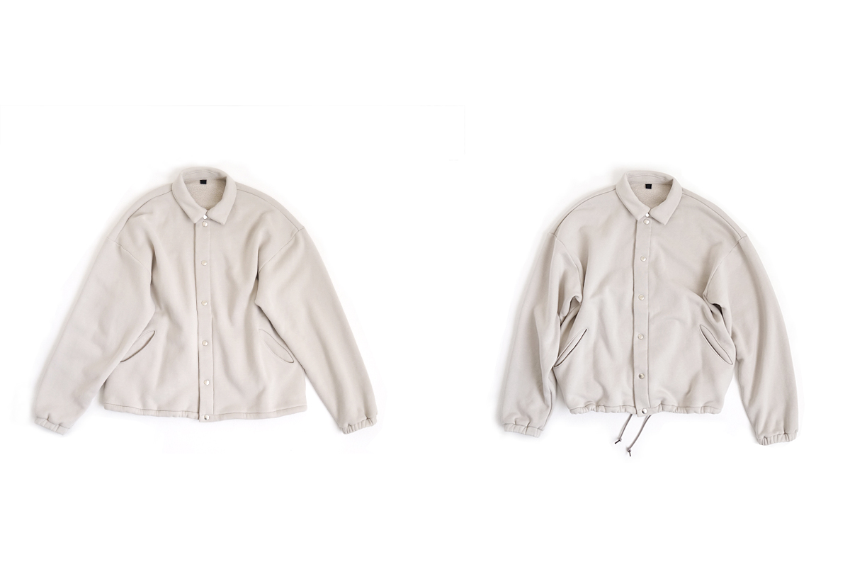 VU ヴウ sweat coach jacket [PALE GRAY] vum-jk-02