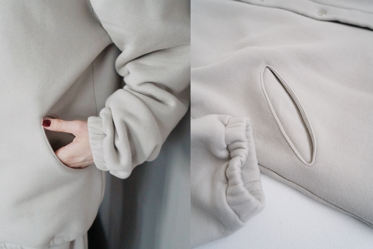 VU ヴウ sweat coach jacket [PALE GRAY] vum-jk-02
