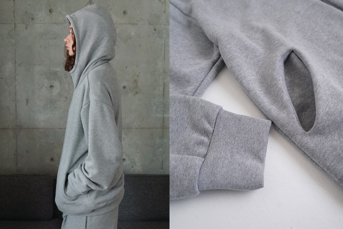 VU ヴウ zip hoody [HEATHER GRAY] vum-ho-01