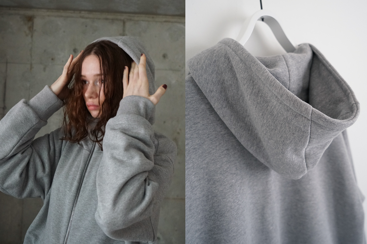 VU ヴウ zip hoody [HEATHER GRAY] vum-ho-01