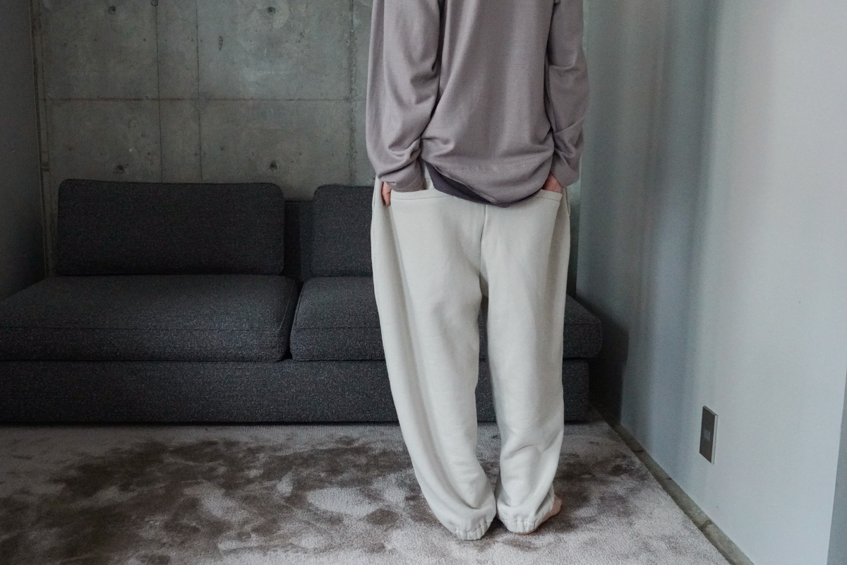VU ヴウ sweat easy pants [PALE GRAY] vum-pt-05