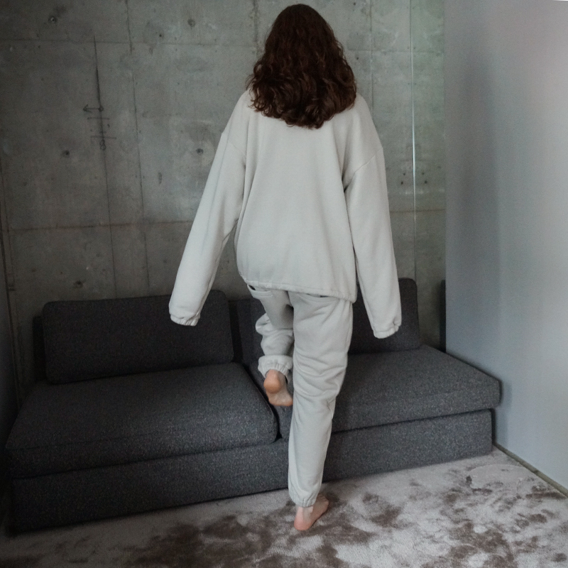 VU ヴウ sweat easy pants [PALE GRAY] vum-pt-05