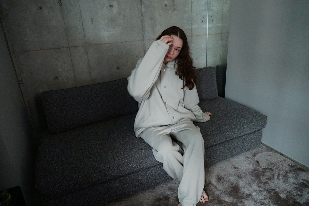 VU ヴウ sweat easy pants [PALE GRAY] vum-pt-05