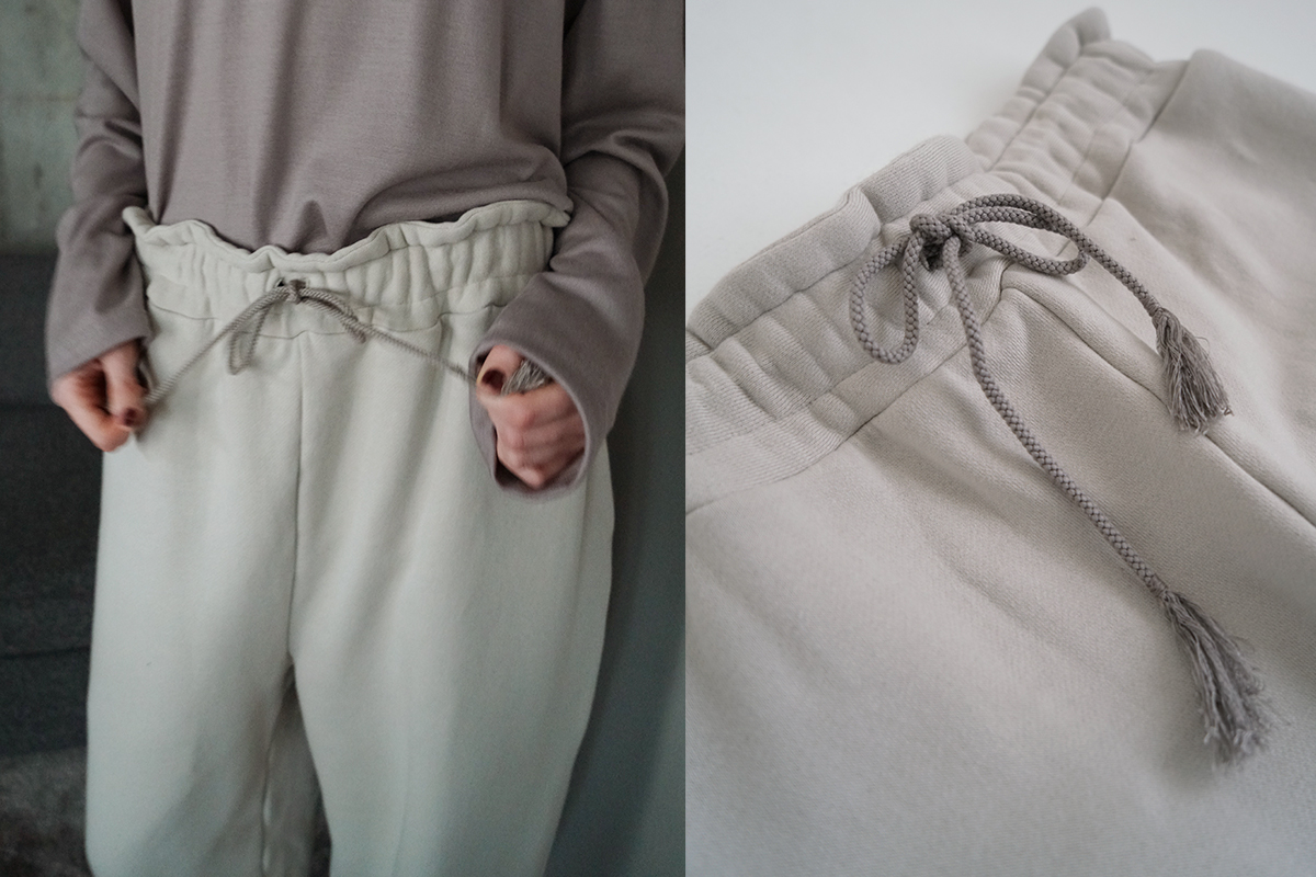 VU ヴウ sweat easy pants [PALE GRAY] vum-pt-05