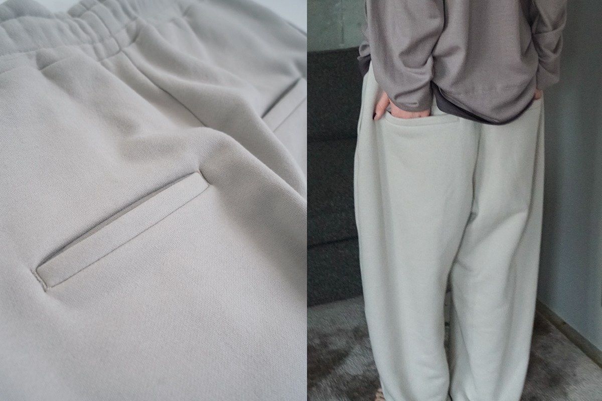 VU ヴウ sweat easy pants [PALE GRAY] vum-pt-05